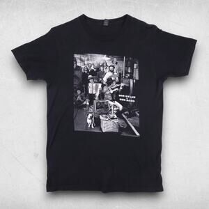 Tultex Men's Bob Dylan The Band Basement Tapes Graphic Tee M Black Licensed